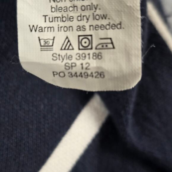 J. Crew Shirt Mens Size XL Navy Stripe Polo Golf - Picture 12 of 16